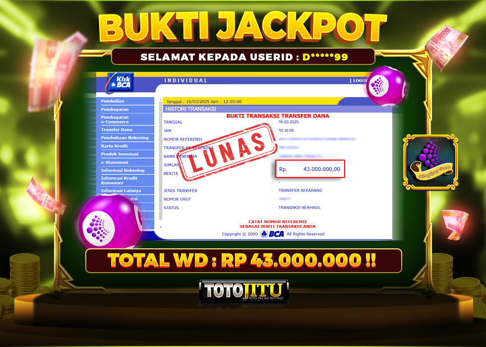TOGEL HONGKONG JACKPOT LAGI ? KAMI BAYAR LUNAS !